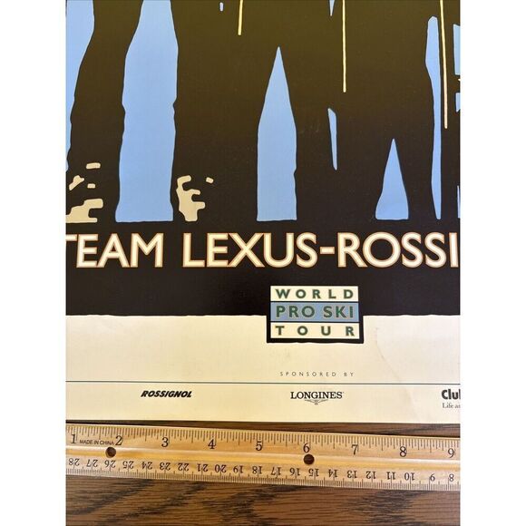 Rare 1996 Team Lexus Rossignol World Pro Ski Tour Poster Club Med Felix McGrath - Picture 3 of 11